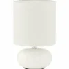 Lampes En Tissu-Luminaires Eglo Lampe à poser Eglo TRONDIO Blanc