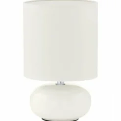 Lampes En Tissu-Luminaires Eglo Lampe à poser Eglo TRONDIO Blanc
