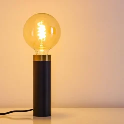 Lampes Vintages & Rétros-hofstein Lampe à poser Eichokori Cuivre, Noir, 1 lumière