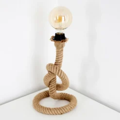 Lampes Vintages & Rétros-hofstein Lampe à poser Etowah Brun, Noir, 1 lumière