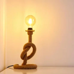 Lampes Vintages & Rétros-hofstein Lampe à poser Etowah Brun, Noir, 1 lumière