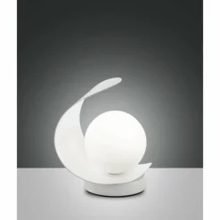 Luminaires Fabas Luce Lampe à poser Fabas Luce Adria LED Blanc, 1 lumière