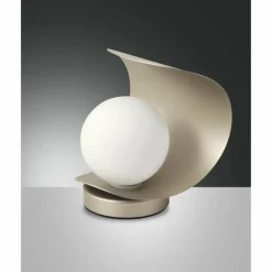 Luminaires Fabas Luce Lampe à poser Fabas Luce Adria LED Or, 1 lumière