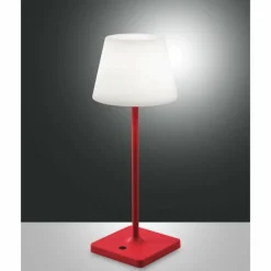 Luminaires Fabas Luce Lampe à poser Fabas Luce Adam LED Rouge, 1 lumière