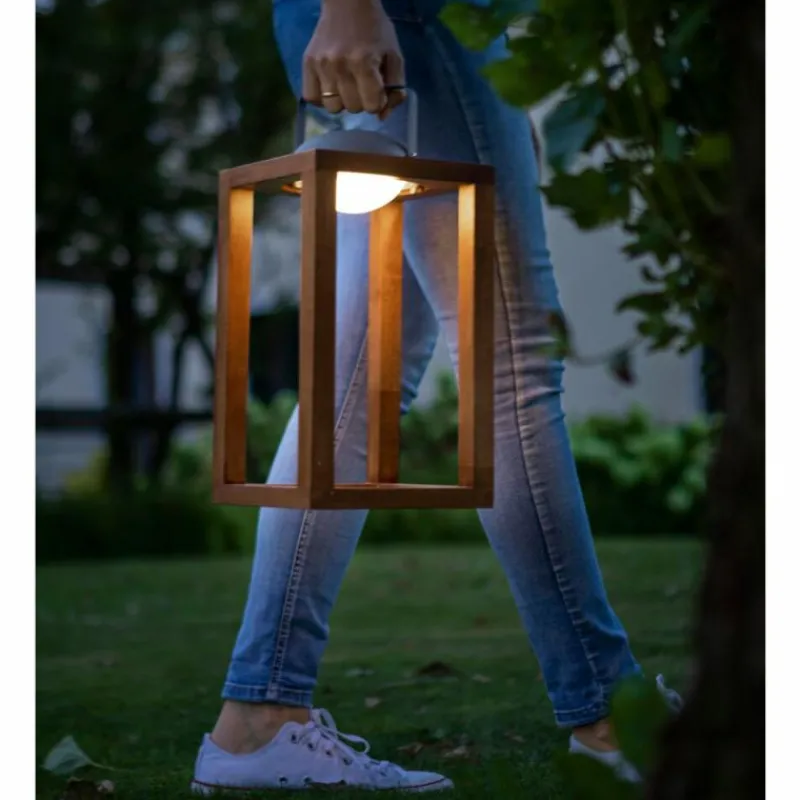 Lampes En Bois-Luminaires Fabas Luce Lampe à poser Fabas Luce Blend LED Bois foncé, 1 lumière