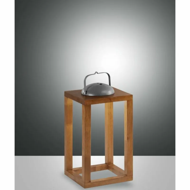 Lampes En Bois-Luminaires Fabas Luce Lampe à poser Fabas Luce Blend LED Bois foncé, 1 lumière