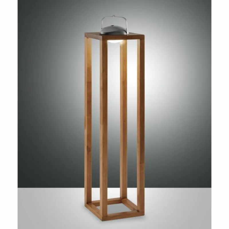 Lampes En Bois-Luminaires Fabas Luce Lampe à poser Fabas Luce Blend LED Bois foncé, 1 lumière