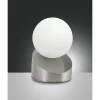 Luminaires Fabas Luce Lampe à poser Fabas Luce Gravity LED Nickel mat, 1 lumière