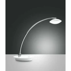 Luminaires Fabas Luce Lampe à poser Fabas Luce Hale LED Chrome, Blanc, 1 lumière* Éclairage Led