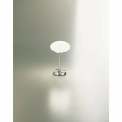 Luminaires Fabas Luce Lampe à poser Fabas Luce Jap LED Nickel mat, 1 lumière