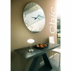 Luminaires Fabas Luce Lampe à poser Fabas Luce Jap LED Nickel mat, 1 lumière