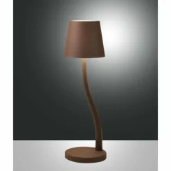 Luminaires Fabas Luce Lampe à poser Fabas Luce Judy LED Rouille, 1 lumière