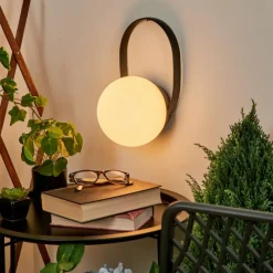 hofstein Lampe à poser Fair LED Noir, 1 lumière, Changeur de couleurs