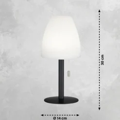 FHL easy Lampe à poser Fiumara LED Noir, 1 lumière, Télécommandes, Changeur de couleurs