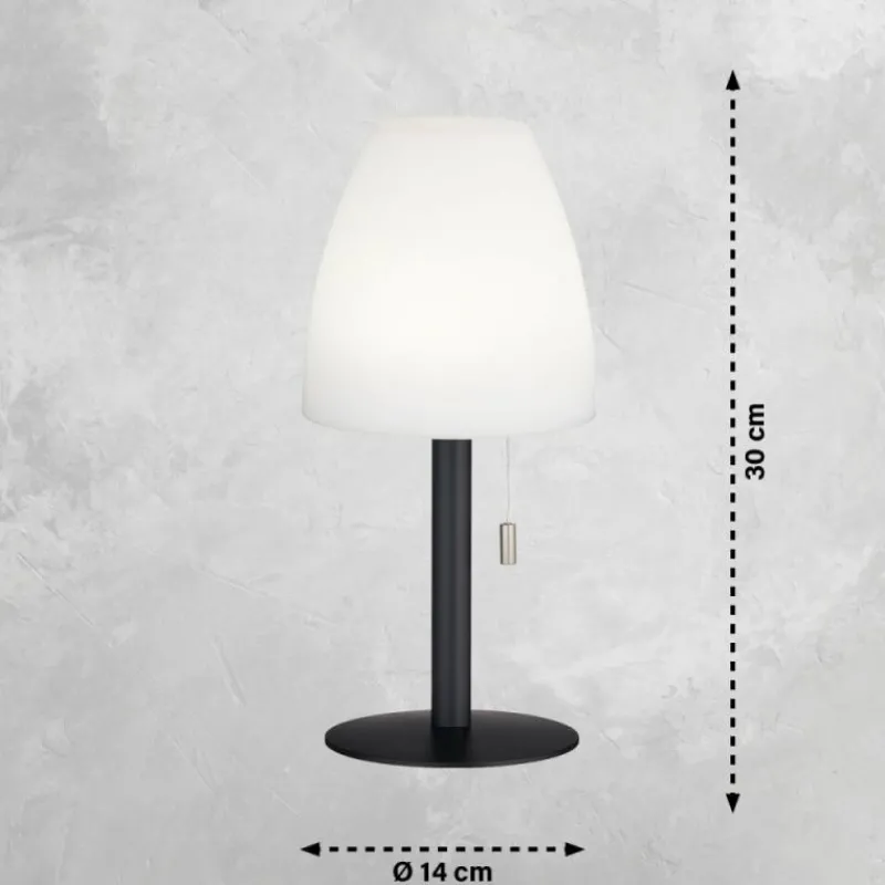 FHL easy Lampe à poser Fiumara LED Noir, 1 lumière, Télécommandes, Changeur de couleurs