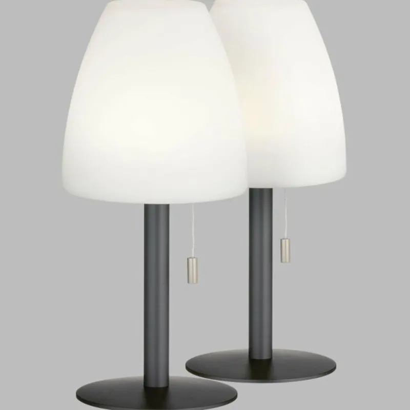 FHL easy Lampe à poser Fiumara LED Noir, 1 lumière, Télécommandes, Changeur de couleurs