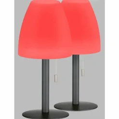 FHL easy Lampe à poser Fiumara LED Noir, 1 lumière, Télécommandes, Changeur de couleurs