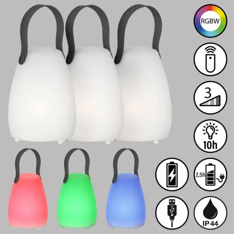 FHL easy Lampe à poser Ruby LED Blanc, 1 lumière, Télécommandes, Changeur de couleurs