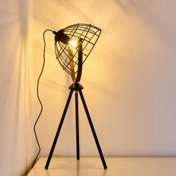Lampes Vintages & Rétros-hofstein Lampe à poser Flambeau Noir, 1 lumière