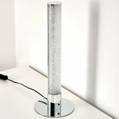 hofstein Lampe à poser Flaut LED Chrome, 1 lumière, Télécommandes, Changeur de couleurs* Éclairage Led