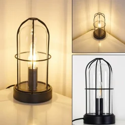 Lampes Industrielles-hofstein Lampe à poser Fortymile Noir, 1 lumière