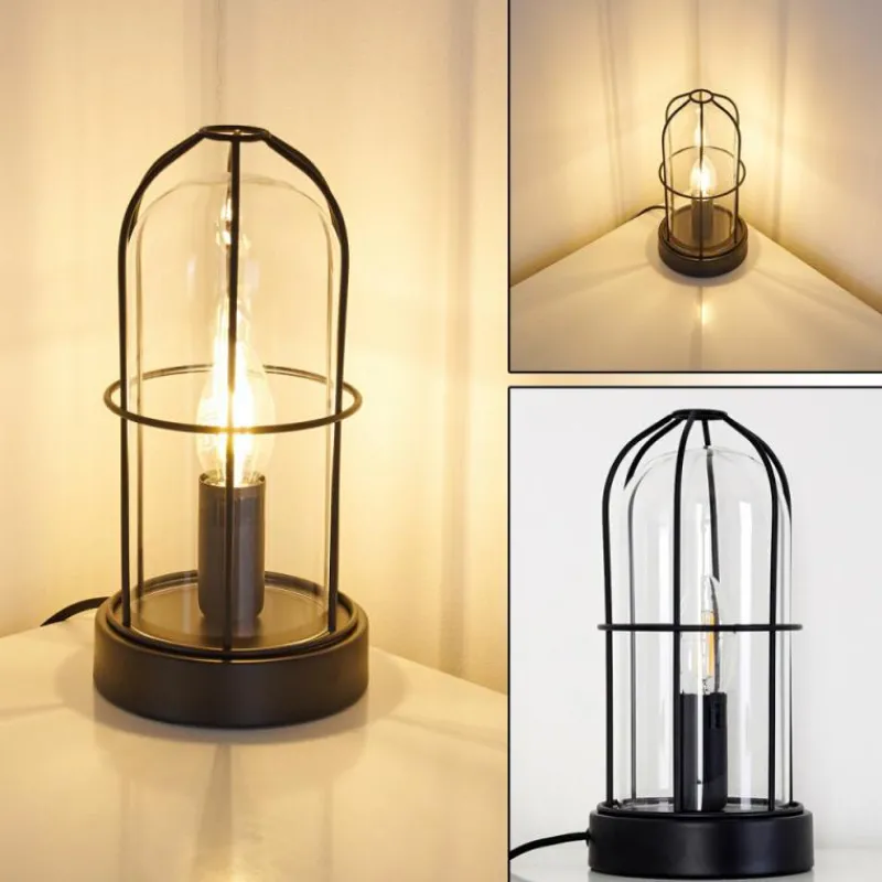 Lampes Industrielles-hofstein Lampe à poser Fortymile Noir, 1 lumière