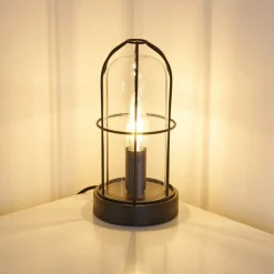 Lampes Industrielles-hofstein Lampe à poser Fortymile Noir, 1 lumière