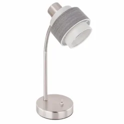 Luminaires Globo Lighting Lampe à poser Globo ASHGAAN Nickel mat, 1 lumière* Lampes À Poser