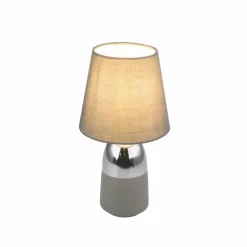 Lampes En Tissu-Luminaires Globo Lighting Lampe à poser Globo EUGEN Gris, 1 lumière