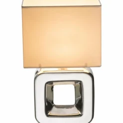 Lampes En Tissu-Luminaires Globo Lighting Lampe à poser Globo KILAUEA Chrome, 1 lumière