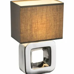 Lampes En Tissu-Luminaires Globo Lighting Lampe à poser Globo KILAUEA Chrome, 1 lumière