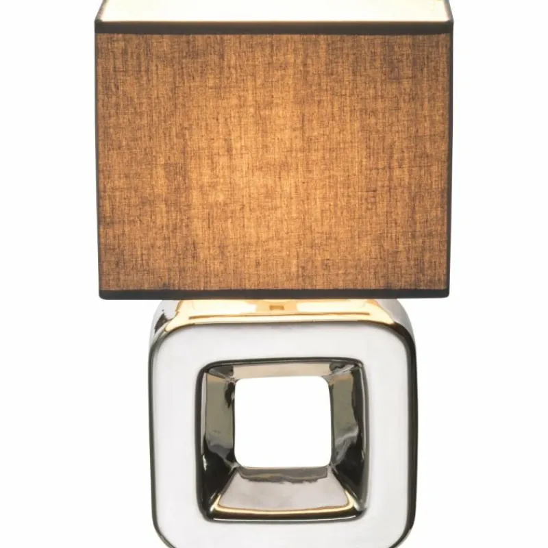 Lampes En Tissu-Luminaires Globo Lighting Lampe à poser Globo KILAUEA Chrome, 1 lumière