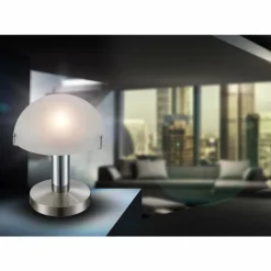 Luminaires Globo Lighting Lampe à poser Globo LED Nickel mat, 1 lumière* Éclairage Led