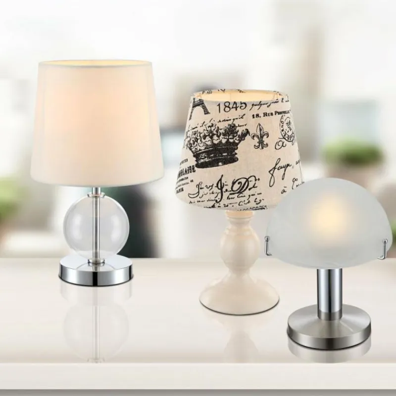 Luminaires Globo Lighting Lampe à poser Globo LED Nickel mat, 1 lumière* Éclairage Led