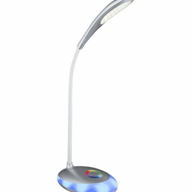 Luminaires Globo Lighting Lampe à poser Globo MINEA LED Argenté, 1 lumière, Changeur de couleurs* Éclairage Led