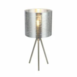 Luminaires Globo Lighting Lampe à poser Globo MURCIA Nickel mat, 1 lumière* Lampes À Poser