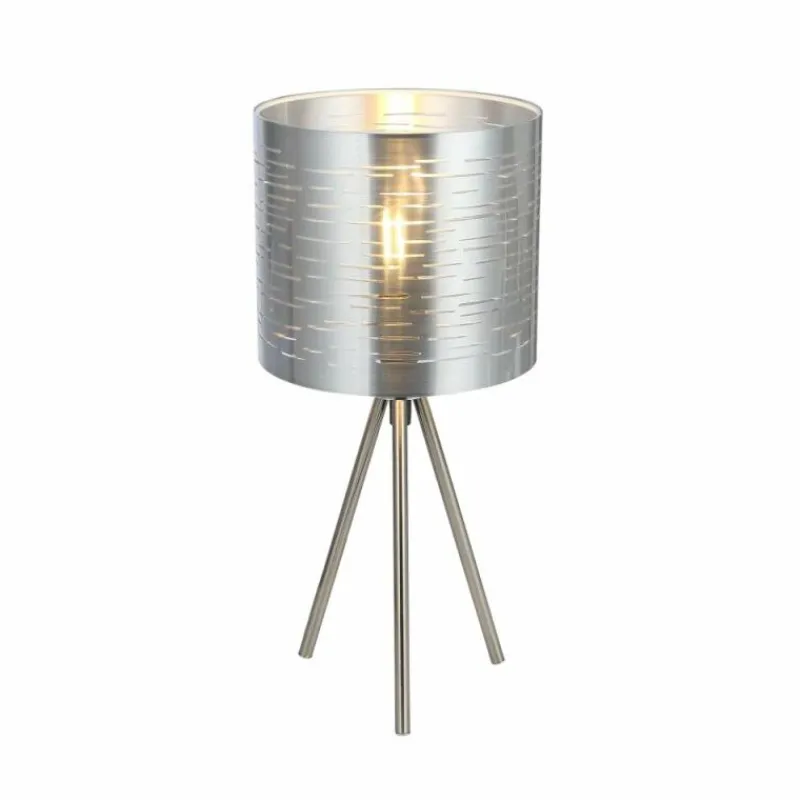 Luminaires Globo Lighting Lampe à poser Globo MURCIA Nickel mat, 1 lumière* Lampes À Poser