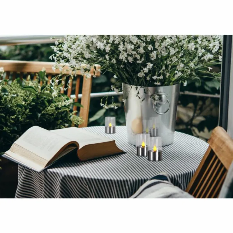 Luminaires Globo Lighting Lampe à poser Globo SOLAR LED Acier inoxydable, 1 lumière* Lampes À Poser