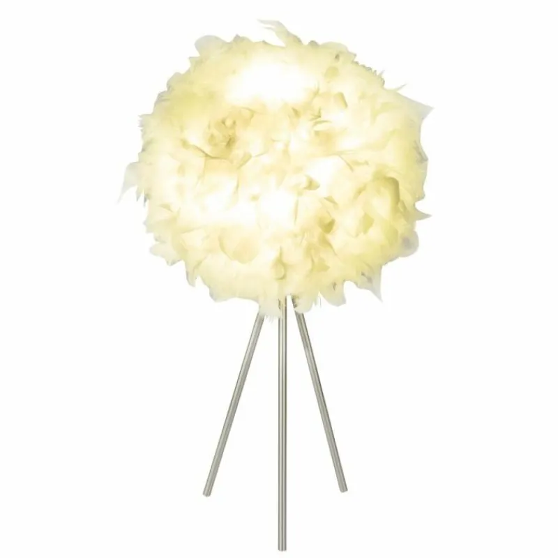 Lampes En Tissu-Luminaires Globo Lighting Lampe à poser Globo SUN Nickel mat, 1 lumière