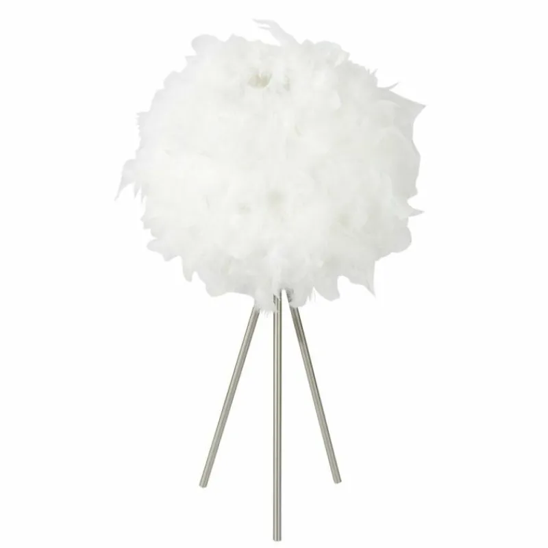 Lampes En Tissu-Luminaires Globo Lighting Lampe à poser Globo SUN Nickel mat, 1 lumière