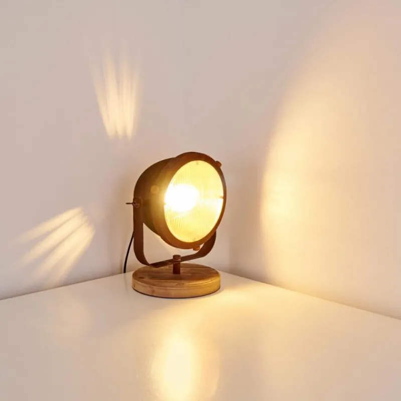 Lampes Industrielles-hofstein Lampe à poser Glostrup Brun, Rouille, 1 lumière