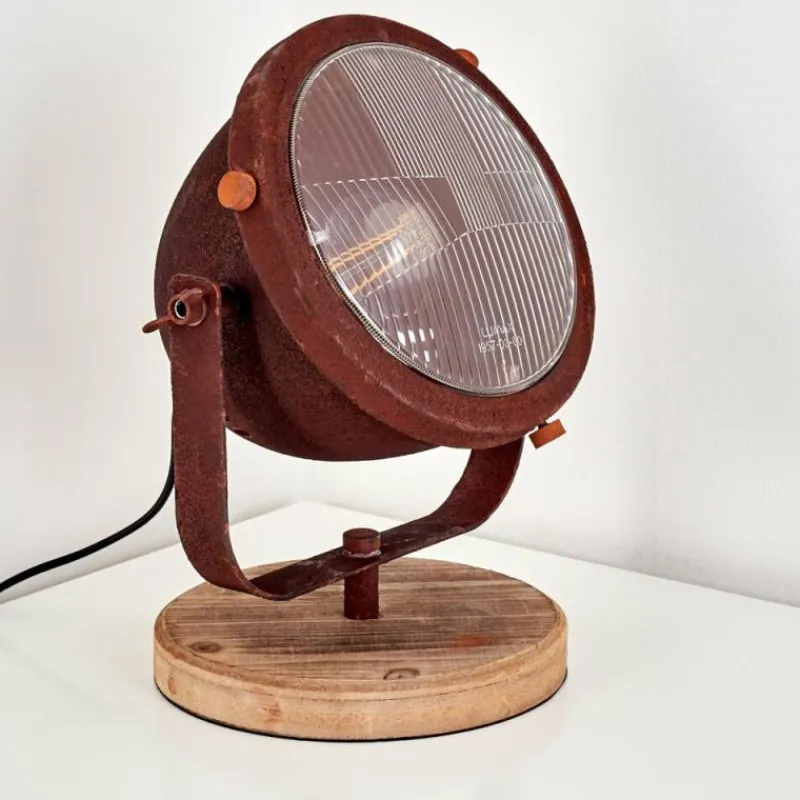 Lampes Industrielles-hofstein Lampe à poser Glostrup Brun, Rouille, 1 lumière