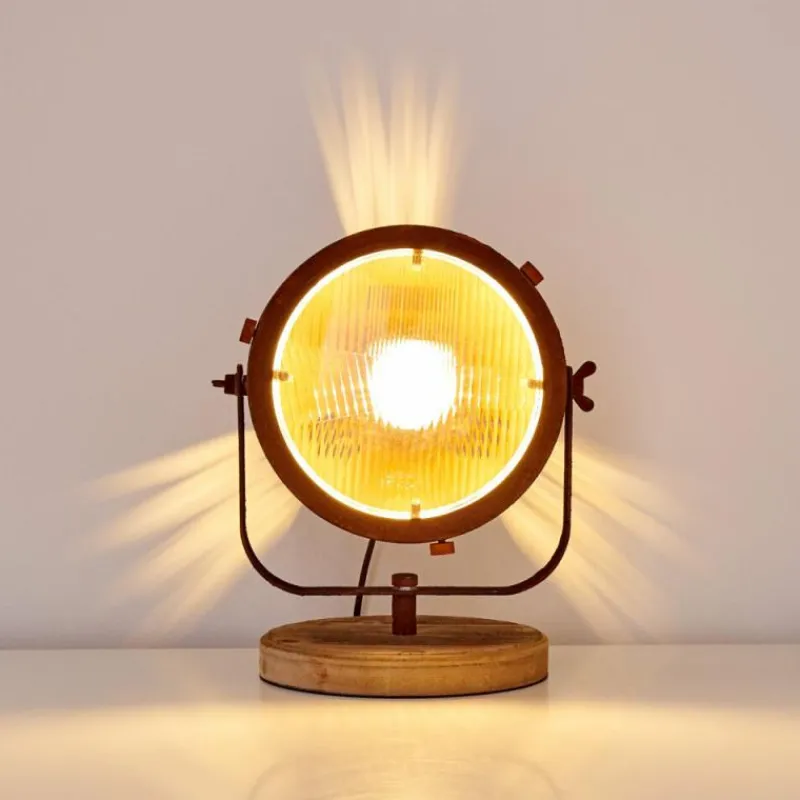 Lampes Industrielles-hofstein Lampe à poser Glostrup Brun, Rouille, 1 lumière