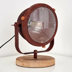 Lampes Industrielles-hofstein Lampe à poser Glostrup Brun, Rouille, 1 lumière