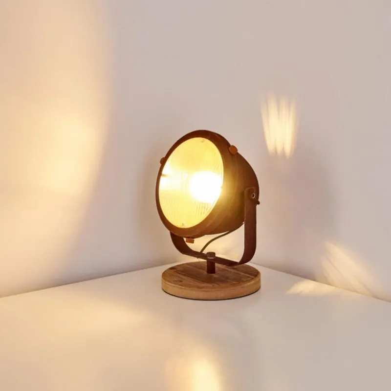 Lampes Industrielles-hofstein Lampe à poser Glostrup Brun, Rouille, 1 lumière