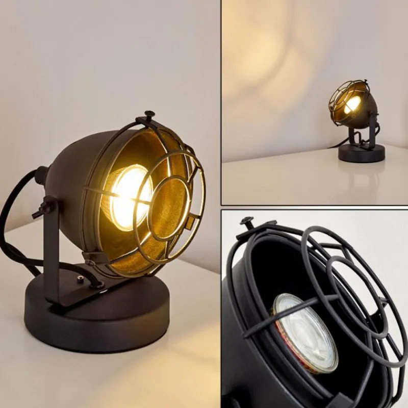 hofstein Lampe à poser Glostrup Noir, 1 lumière