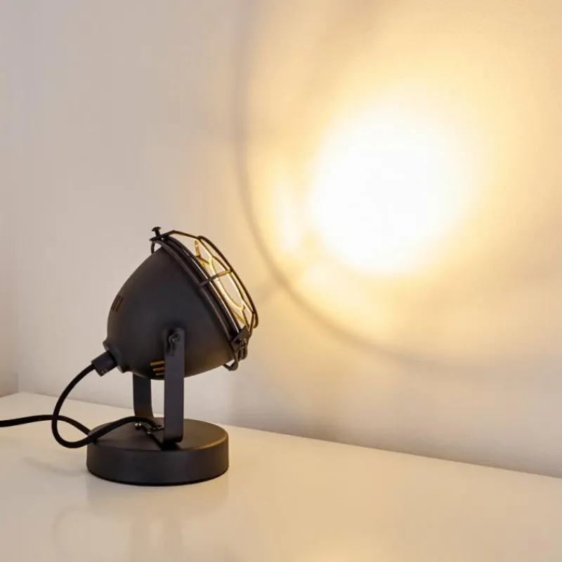 hofstein Lampe à poser Glostrup Noir, 1 lumière