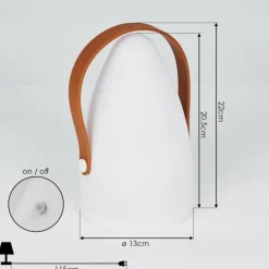 hofstein Lampe à poser Guari LED Brun, Blanc, 1 lumière, Changeur de couleurs