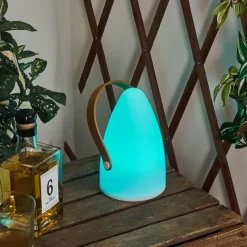 hofstein Lampe à poser Guari LED Brun, Blanc, 1 lumière, Changeur de couleurs