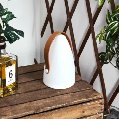 hofstein Lampe à poser Guari LED Brun, Blanc, 1 lumière, Changeur de couleurs